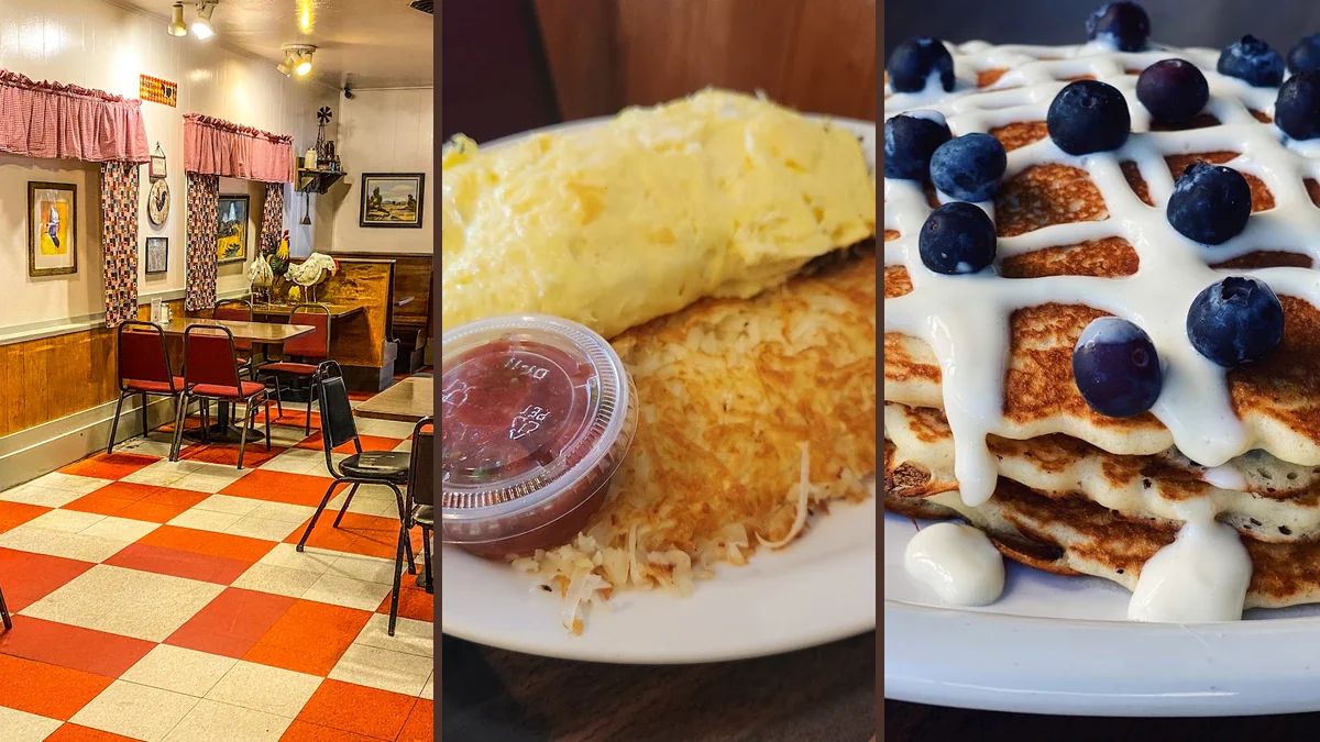 Piles of hearty breakfast plates