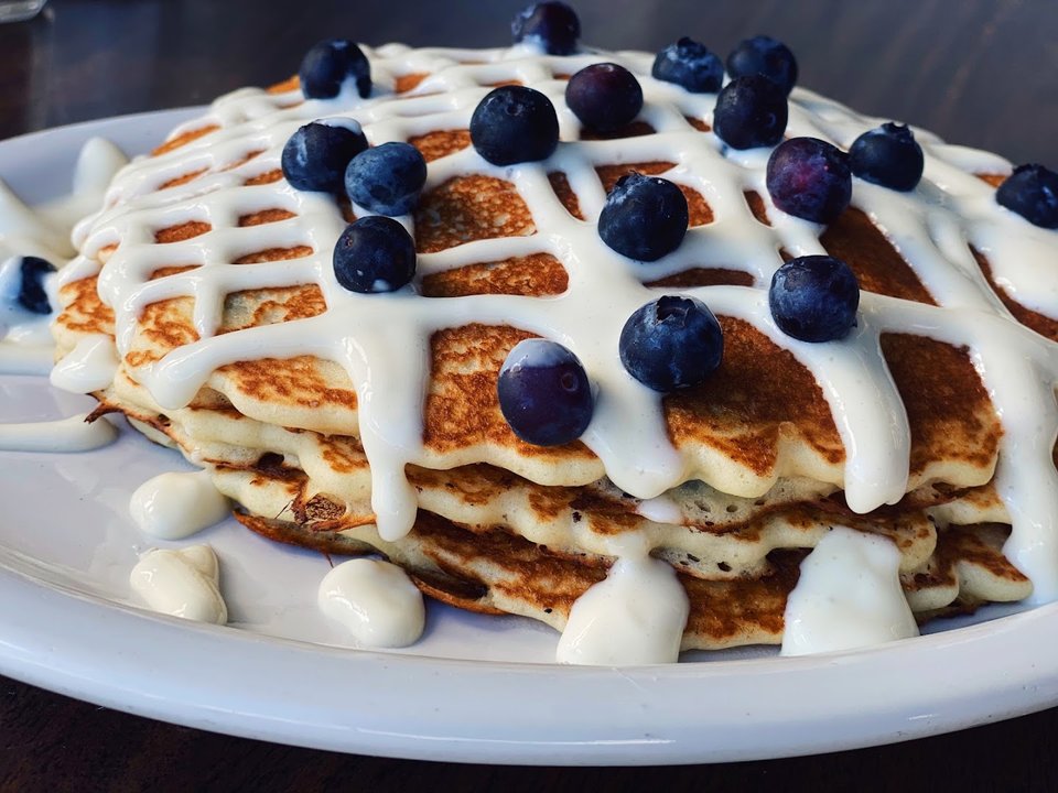 Piles of hearty breakfast plates
